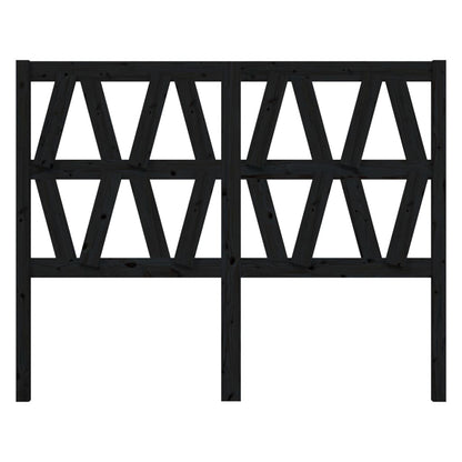 Testiera per Letto Nera 146x4x100 cm in Legno Massello di Pino - homemem39