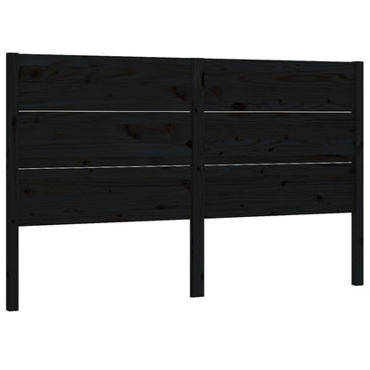 Testiera per Letto Nera 206x4x100 cm in Legno Massello di Pino - homemem39