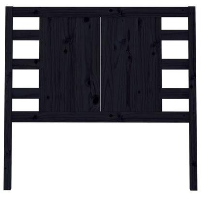Testiera per Letto Nera 81x4x100 cm in Legno Massello di Pino - homemem39
