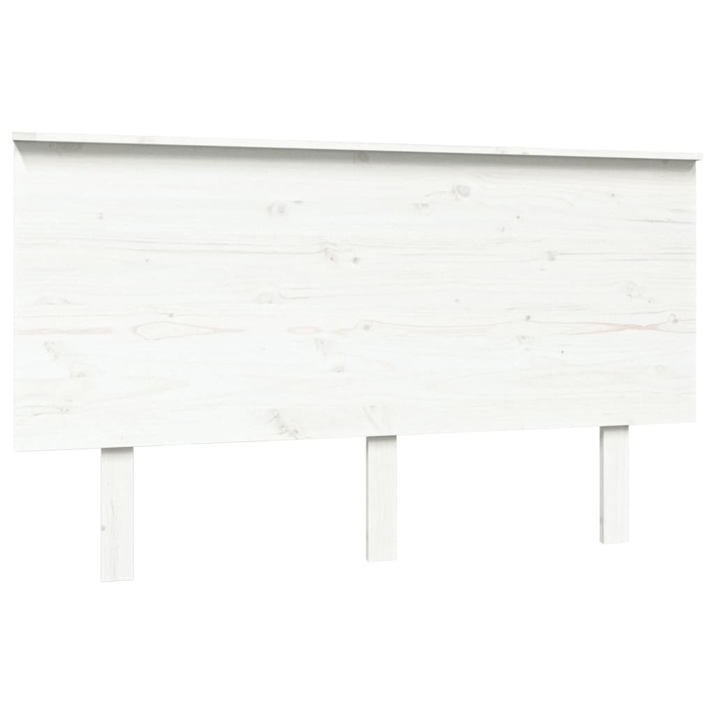 Testiera per Letto Bianca 139x6x82,5 cm Legno Massello di Pino - homemem39