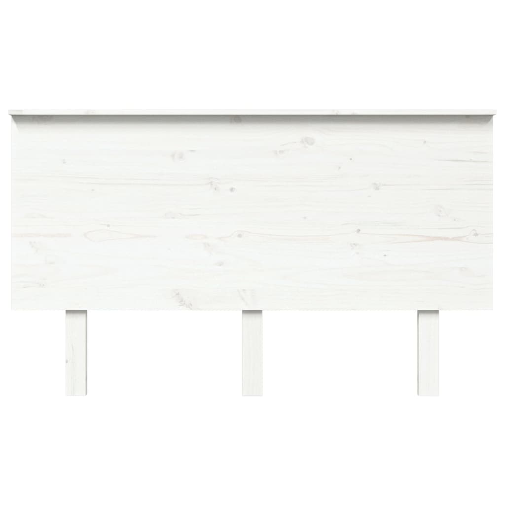 Testiera per Letto Bianca 139x6x82,5 cm Legno Massello di Pino - homemem39