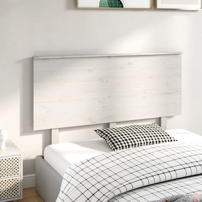 Testiera per Letto Bianca 139x6x82,5 cm Legno Massello di Pino - homemem39