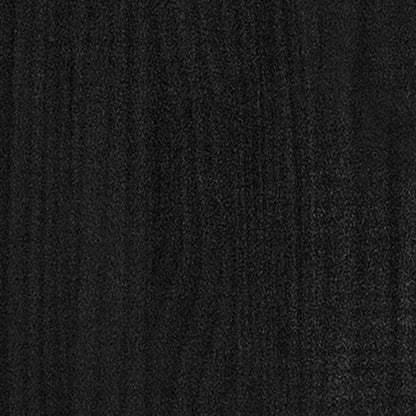 Giroletto Nero in Legno Massello 120x190 cm 4FT Small Double - homemem39