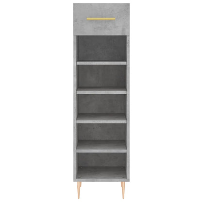 Scarpiera Grigio Cemento 30x35x105 cm in Legno Multistrato - homemem39