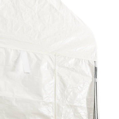 Gazebo con Tetto Bianco 11,15x2,28x2,69 m in Polietilene - homemem39