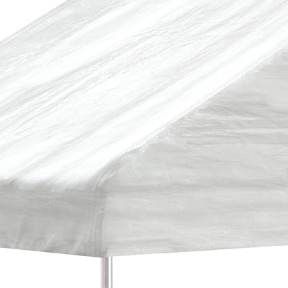 Gazebo con Tetto Bianco 17,84x4,08x3,22 m in Polietilene - homemem39