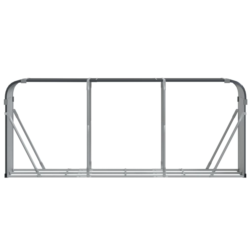 Portaceppi Antracite 234x45x100 cm in Acciaio Zincato - homemem39