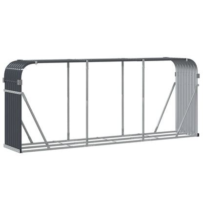 Portaceppi Antracite 234x45x100 cm in Acciaio Zincato - homemem39
