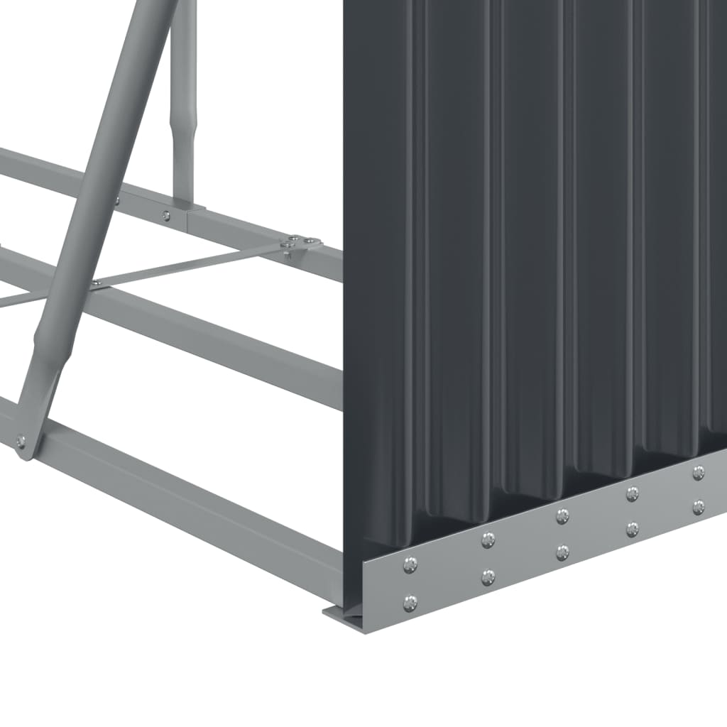 Portaceppi Antracite 234x45x100 cm in Acciaio Zincato - homemem39