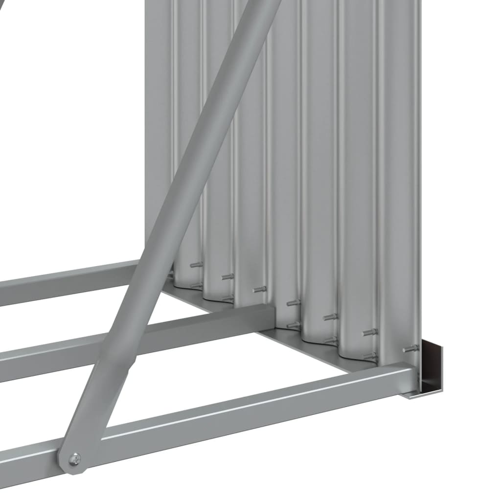 Portaceppi Antracite 234x45x100 cm in Acciaio Zincato - homemem39