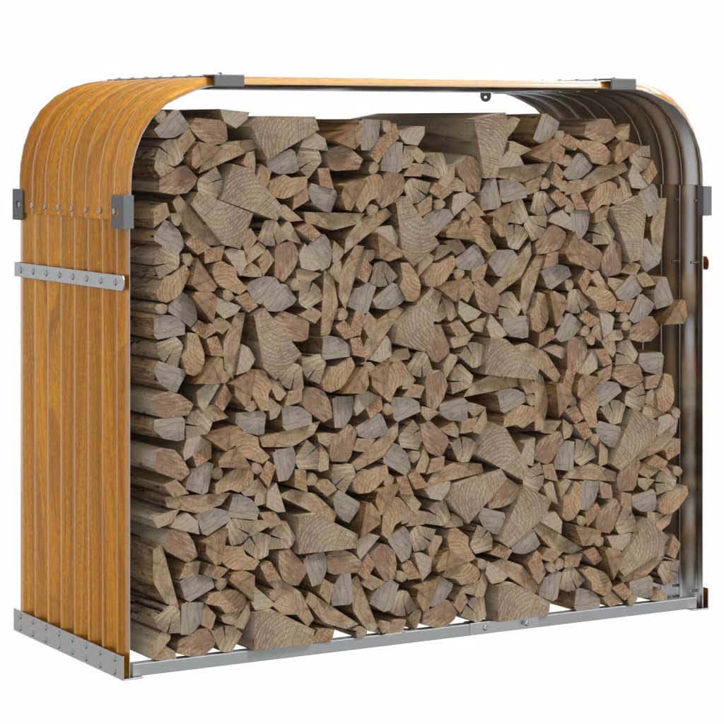 Portaceppi Marrone Chiaro 120x45x100 cm in Acciaio Zincato - homemem39