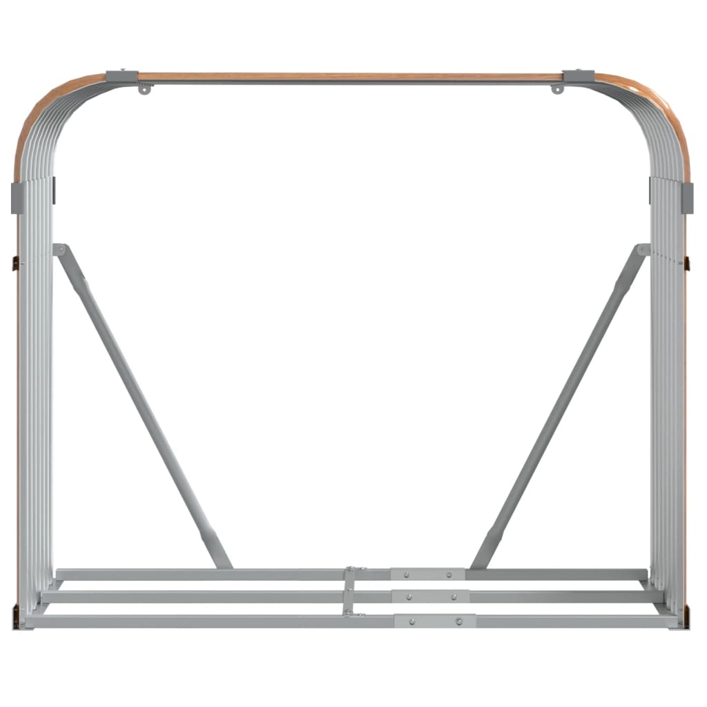 Portaceppi Marrone Chiaro 120x45x100 cm in Acciaio Zincato - homemem39