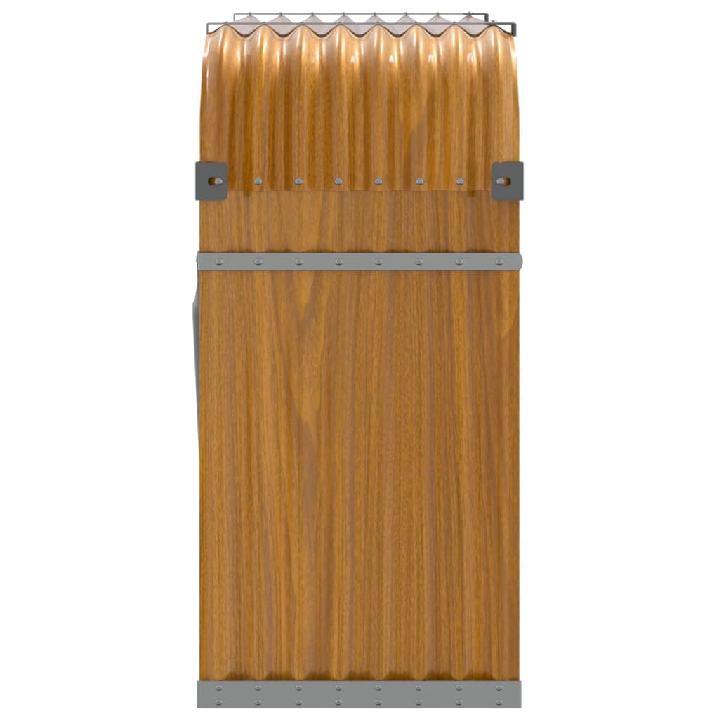 Portaceppi Marrone Chiaro 120x45x100 cm in Acciaio Zincato - homemem39