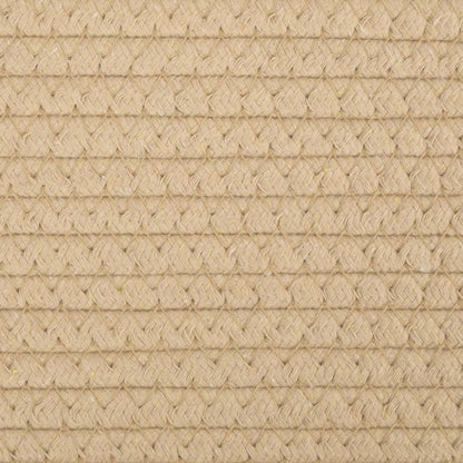 Cestino Portaoggetti Beige e Bianco Ø40x35 cm in Cotone - homemem39