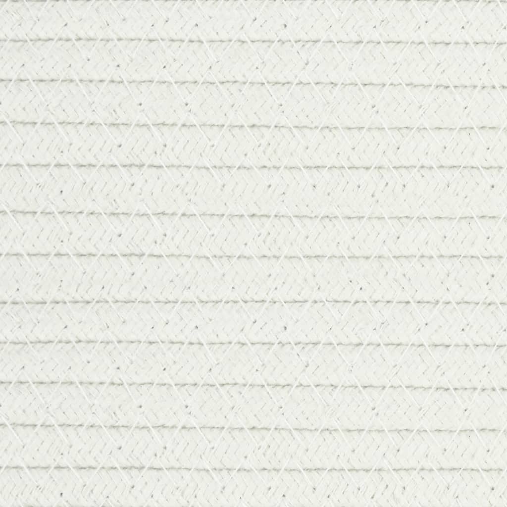 Cestino Portaoggetti Beige e Bianco Ø40x35 cm in Cotone - homemem39