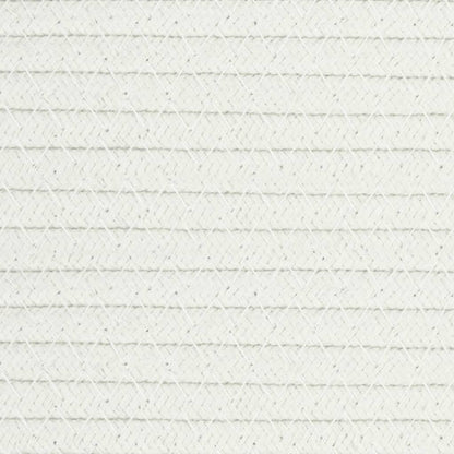 Cestino Portaoggetti Beige e Bianco Ø40x35 cm in Cotone - homemem39