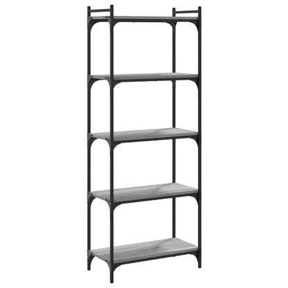Libreria 5 Ripiani Grigio Sonoma 60x30x154cm Legno Multistrato - homemem39