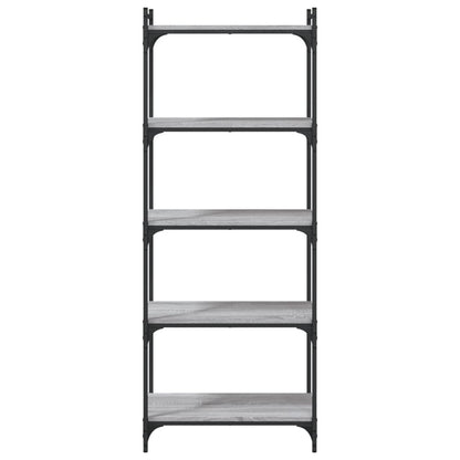 Libreria 5 Ripiani Grigio Sonoma 60x30x154cm Legno Multistrato - homemem39