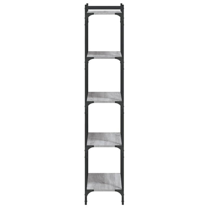 Libreria 5 Ripiani Grigio Sonoma 60x30x154cm Legno Multistrato - homemem39