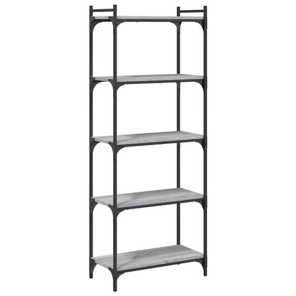 Libreria 5 Ripiani Grigio Sonoma 60x30x154cm Legno Multistrato - homemem39