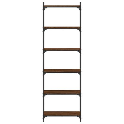 Libreria 6 Ripiani Rovere Marrone 60x30x188cm Legno Multistrato - homemem39