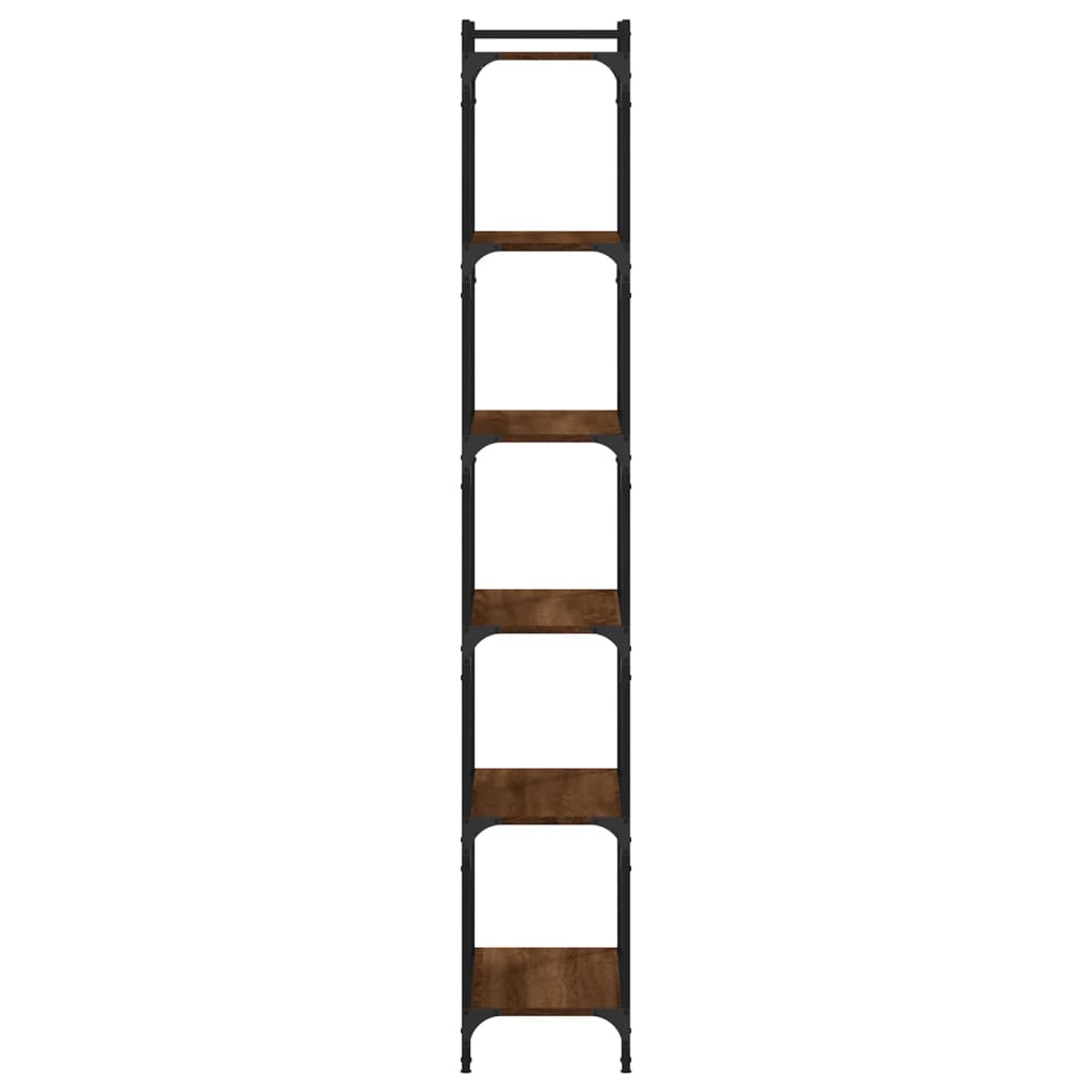Libreria 6 Ripiani Rovere Marrone 60x30x188cm Legno Multistrato - homemem39