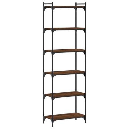 Libreria 6 Ripiani Rovere Marrone 60x30x188cm Legno Multistrato - homemem39