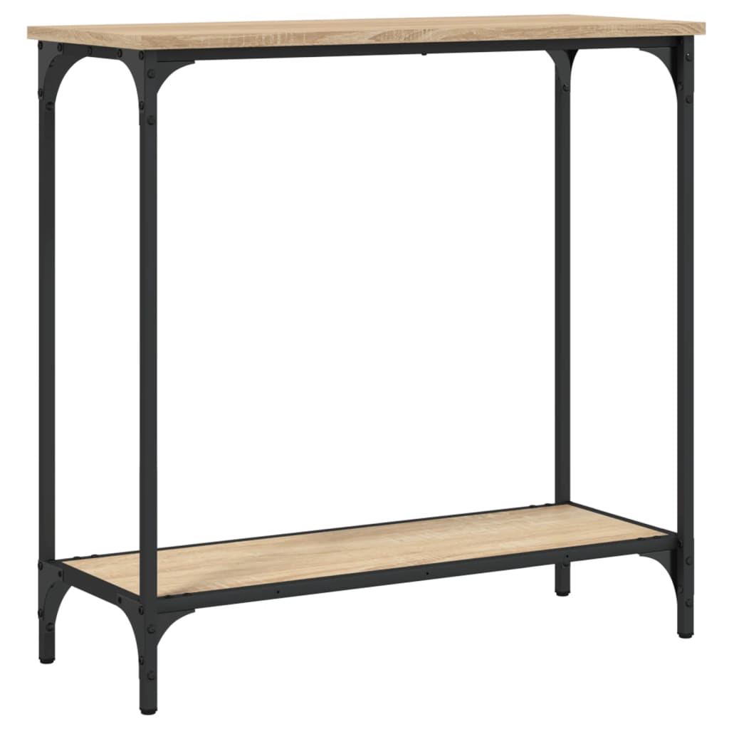 Tavolino Consolle Rovere Sonoma 75x30,5x75cm Legno Multistrato - homemem39