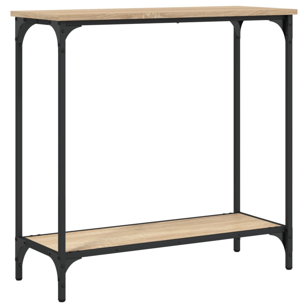 Tavolino Consolle Rovere Sonoma 75x30,5x75cm Legno Multistrato - homemem39