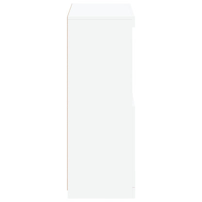 Armadietto con Luci LED Bianco in Legno Multistrato - homemem39